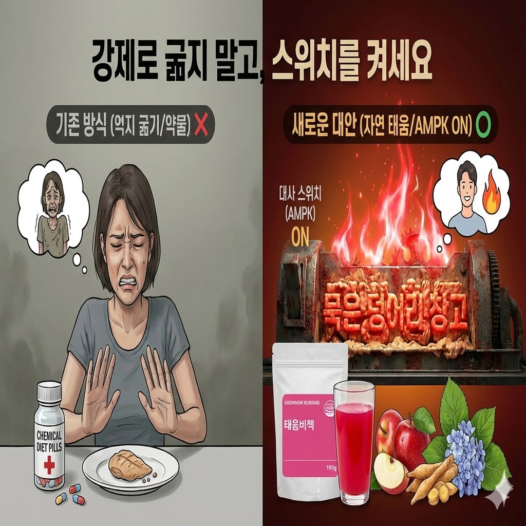 마시는 체지방 별건강소 태움비책 사과초모식초 핑거루트 수국잎 AMPK 복합물 분말 가루 - 상세 이미지 3