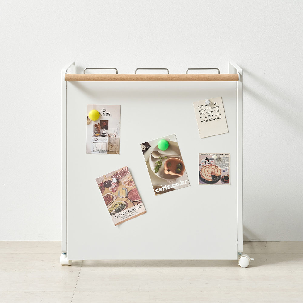 가정용분리수거함 봉지걸이 3단 철제 바퀴달린 재활용 분리수거대