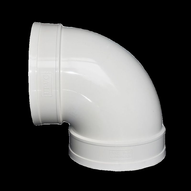 빗물 배수관 주름관 파이프 PVC 홈통 우수관 연결관 엘보 50mm - 상품 이미지