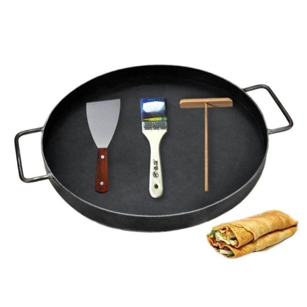 업소용 원형 철판 닭갈비 고기 식당 구이 무쇠 그릴 두께 8mm 직경 35cm - 상세 이미지 2