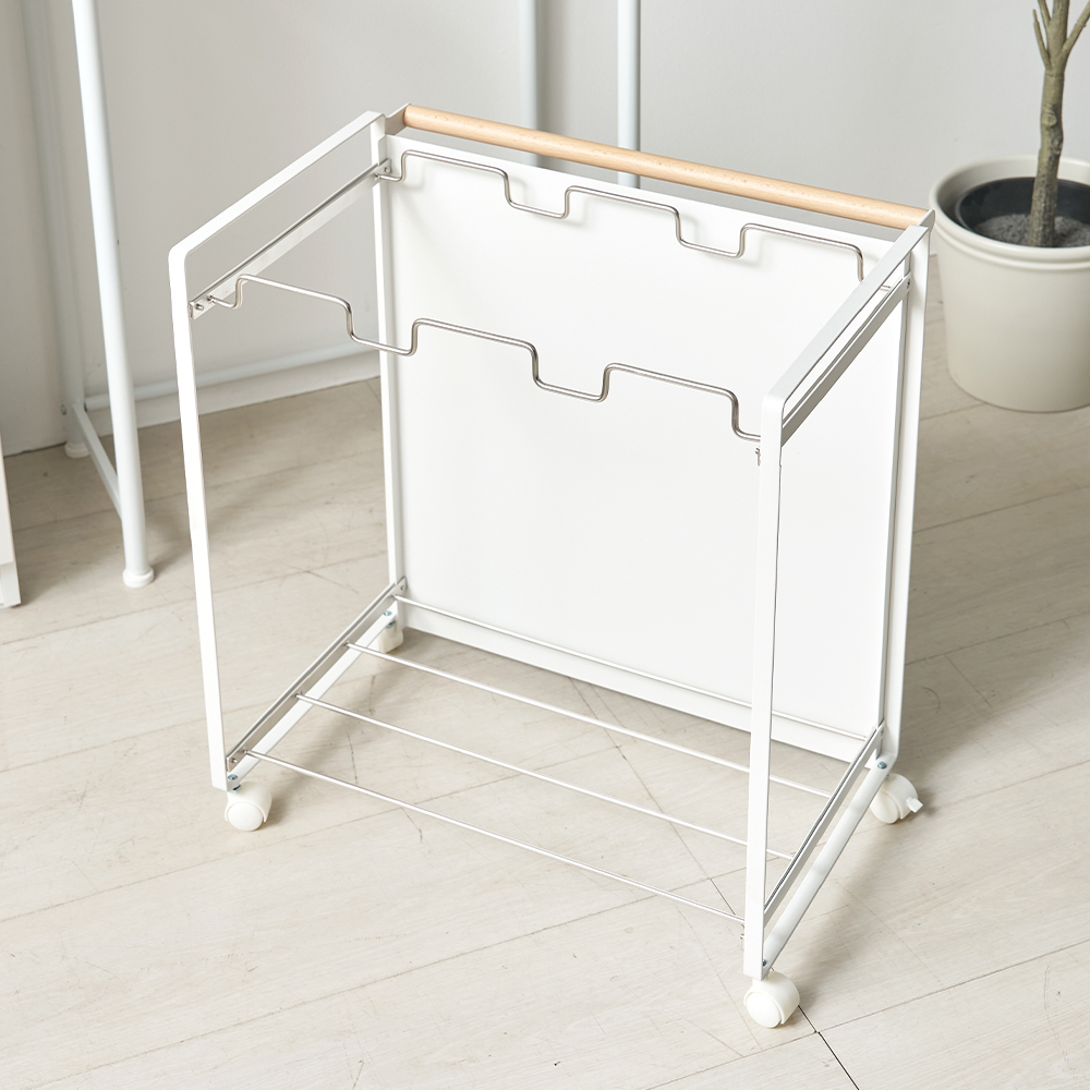 가정용분리수거함 봉지걸이 3단 철제 바퀴달린 재활용 분리수거대