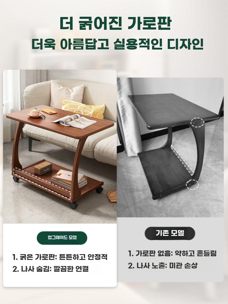 바퀴 테이블 이동식 소형 소파 침대 사이드 탁자 - 상세 이미지 5