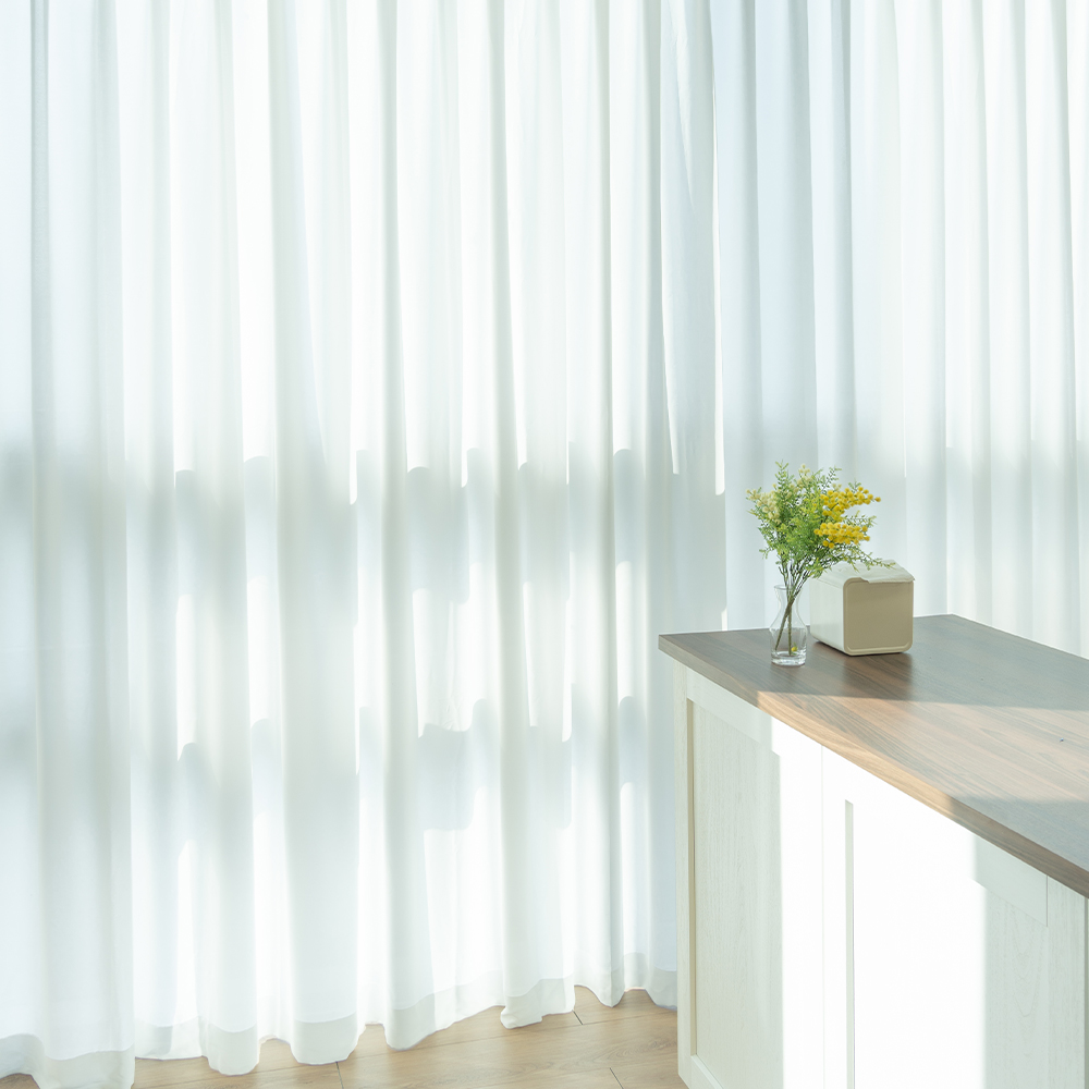 국내산 원단공장 프리미엄 이음선없는 나비주름 쉬폰커튼