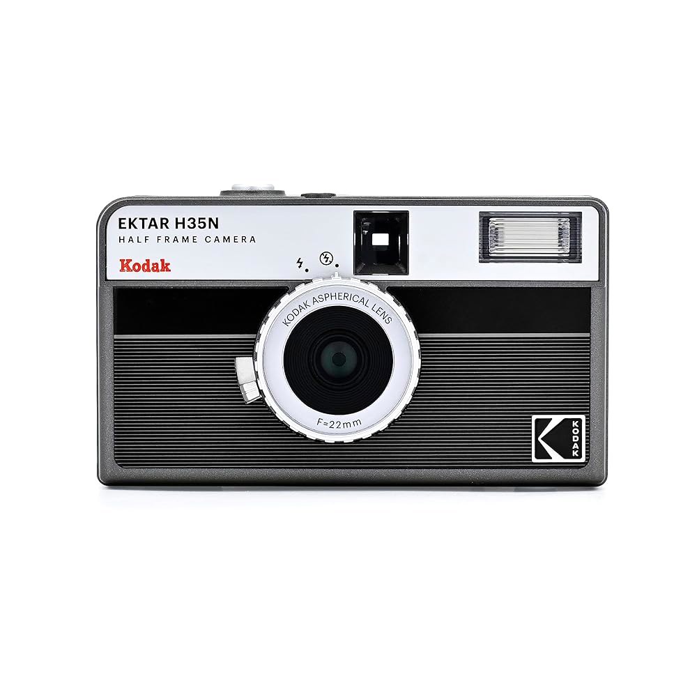 코닥 EKTAR H35N 하프 프레임 필름 카메라 번들(코닥 울트라맥스 400/24EXP 35mm 롤 포함) (스트라이프 블랙) Edition Single - 상세 이미지 2