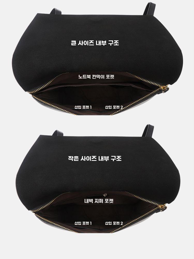 블랙 백팩 대학생 가죽 여성용 직장인 노트북 경량 - 상세 이미지 4