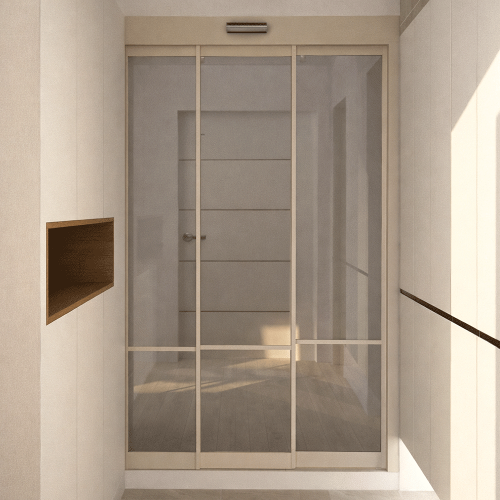 초슬림 3연동 자동문 중문 자동 중문 우드제품