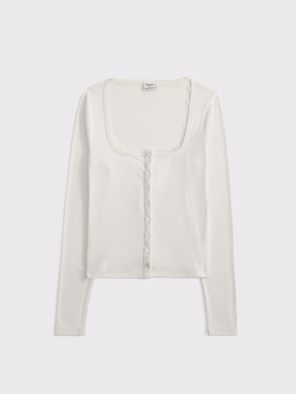 아베크롬비 여자 긴팔 티셔츠 이너 스퀘어넥 여성 슬림핏 봄 가을 abercrombie & Fitch - 상세 이미지 5