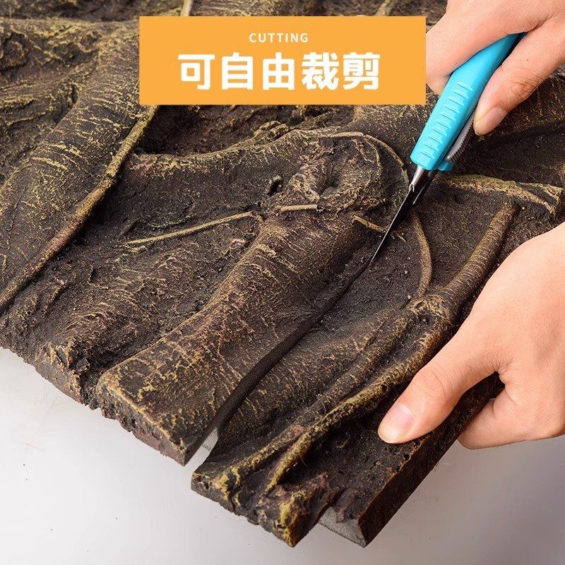수족관 배경 탱크 수조 코르크 돌 벽 2자 보드 3D 파충류 백스크린 장식 - 상세 이미지 4