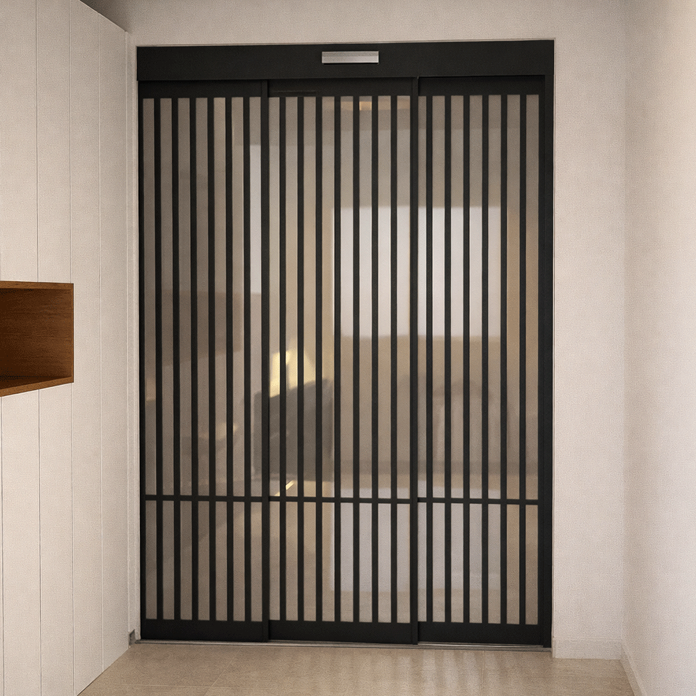 초슬림 3연동 자동문 전체간살 중문 자동 중문 도장제품