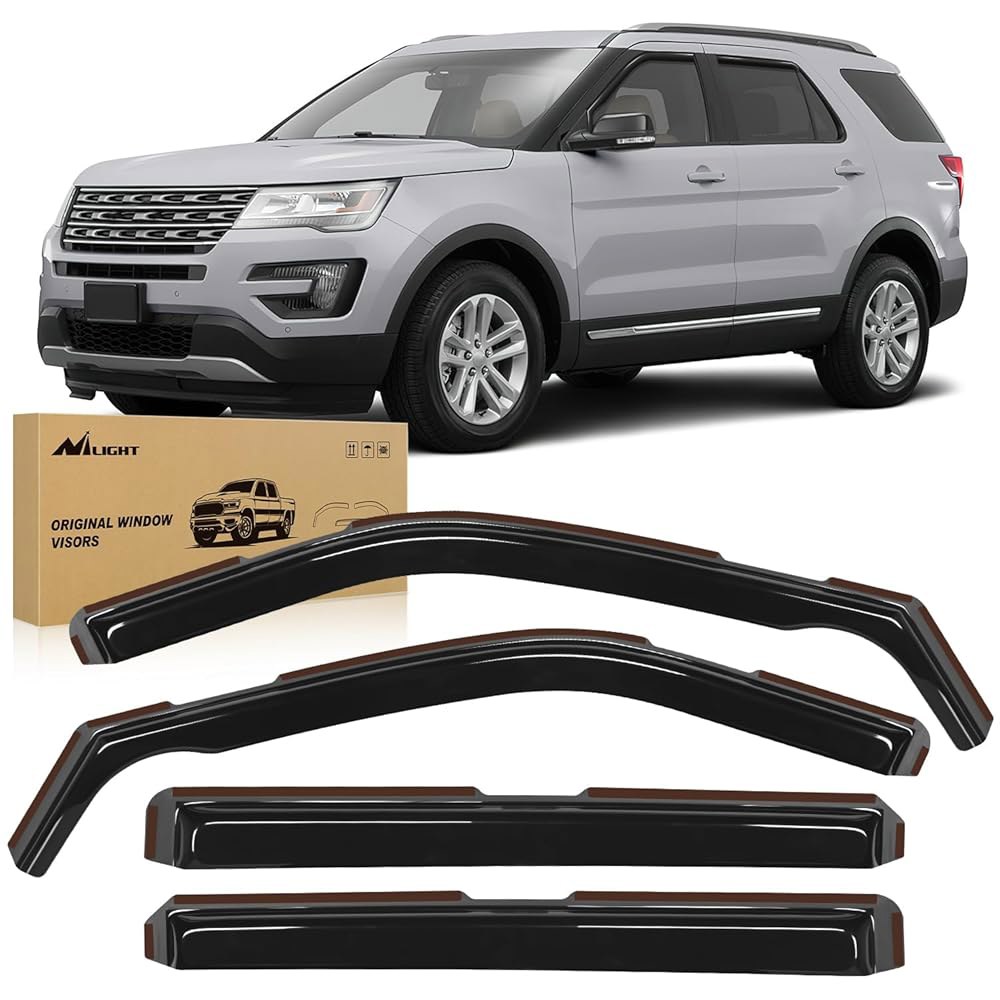 Nilight in Channel Window Deflectors for Ford Explorer 2011 2012 2013 2014 2016 2017 2018 통풍구 창문 바이저 - 상품 이미지