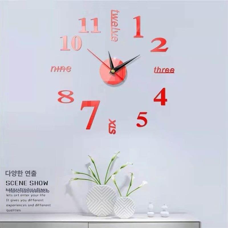 벽걸이 알람시계 거실 3D 골드 - 상세 이미지 2