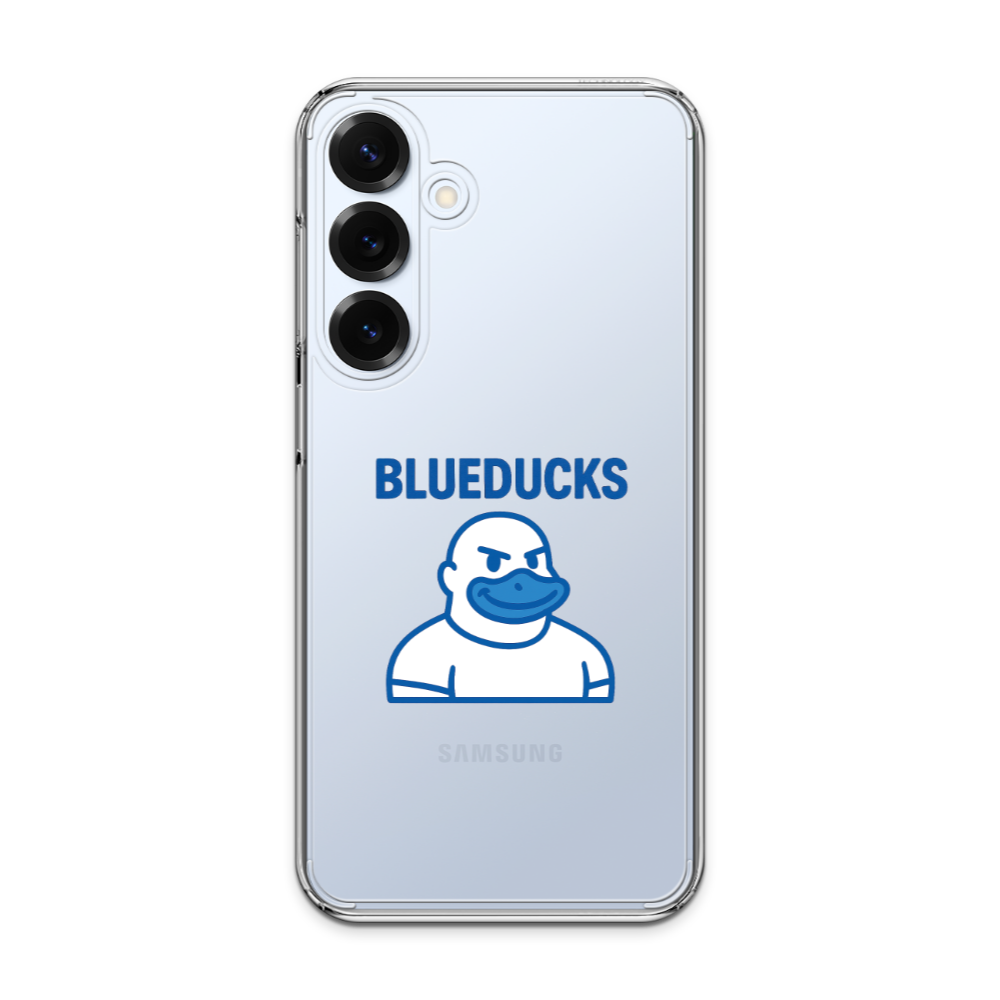 삼성 Galaxy _ 충격보호 에어쿠션 기술 _ 크리스탈 하이브리드 케이스_BLUEDUCKS _ 근육덕 - 상품 이미지