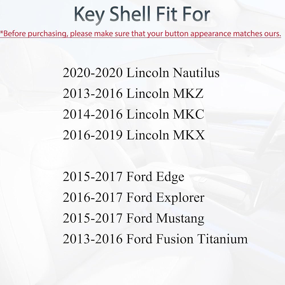 포드 머스탱 퓨전 엣지 익스플로러 F150 F250 F350 링컨 MKZ MKX MKC 2014-2017 키리스 엔트리 리모컨 5 버튼 패드 커버 M3N-A2C31243300용 - 상세 이미지 3