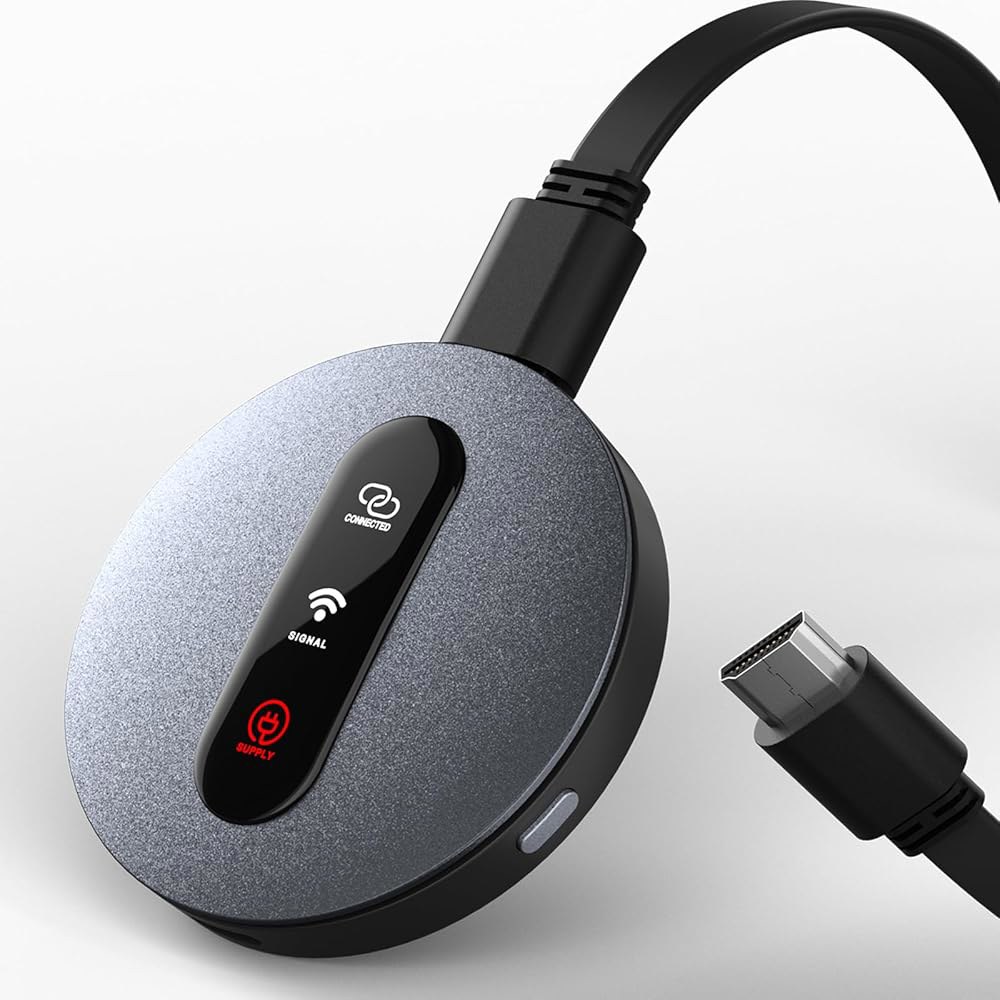 무선 HDMI 디스플레이 동글 어댑터 - AirPlay DLNA가 포함된 Miracast 동글, 휴대폰, 노트북에서 HDTV, 모니터, 프로젝터로 비디오/오디오 스트리밍 가능 - 상품 이미지