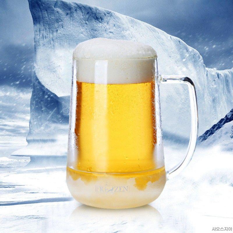 이중 내열 냉동 얼음컵 맥주잔 유리컵 맥주컵 냉각 - 상세 이미지 5