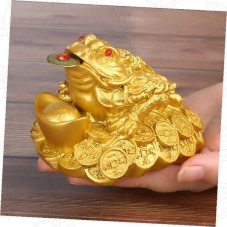 황금두꺼비 삼족두꺼비 풍수인테리어 개업선물 재물운 금전운 동전장식 황금색 개구리 풍수용품