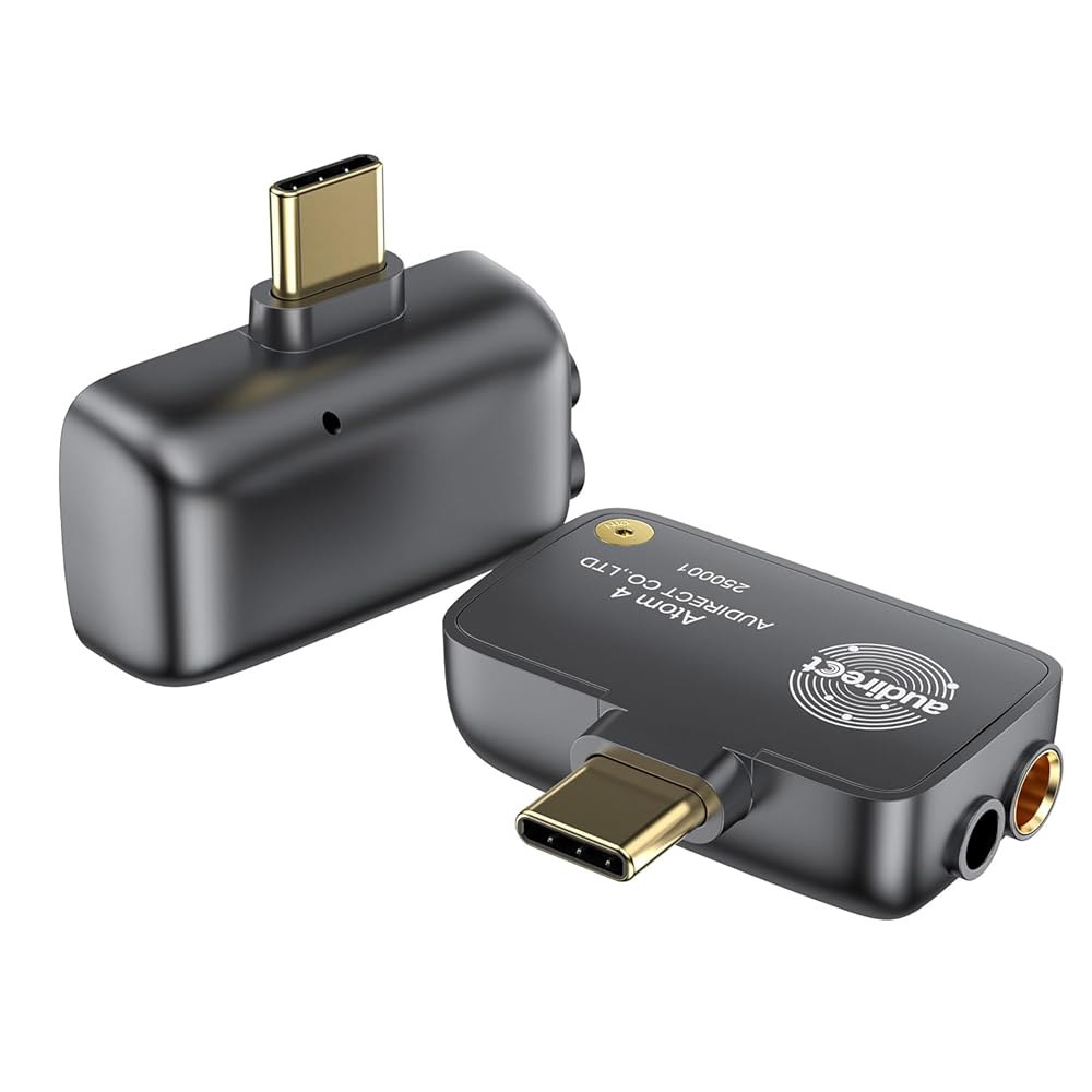 Audirect ATOM4 휴대용 오디오 디코더 (그레이) 헤드폰 고충실도 경량 엔드 및 휴대용(USB-C 3.5mm 사운드 출력 앰프 싱글 밸런스 품질 인터페이스) 4.4mm - 상세 이미지 2