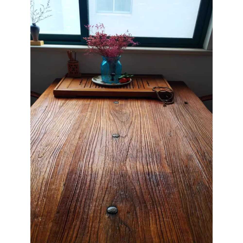 고재식탁 테이블 다이닝 고재목 상판 우드 골동품 120cm - 상세 이미지 2