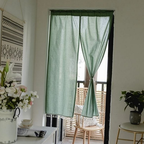 스트라이프 주방 가리개 커튼 바란스 현관 가리개 커튼 패브릭 식당