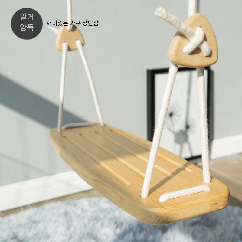 나무그네 실내용 흔들 가정용 놀이기구 야외그네 흔들의자 흔들그네 야외그네의자 의자 펜션 - 상세 이미지 2