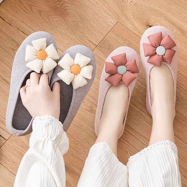 가벼운 꽃 덧신 실내화 러블리 플라워 슬리퍼 여성 사계절 - 상품 이미지