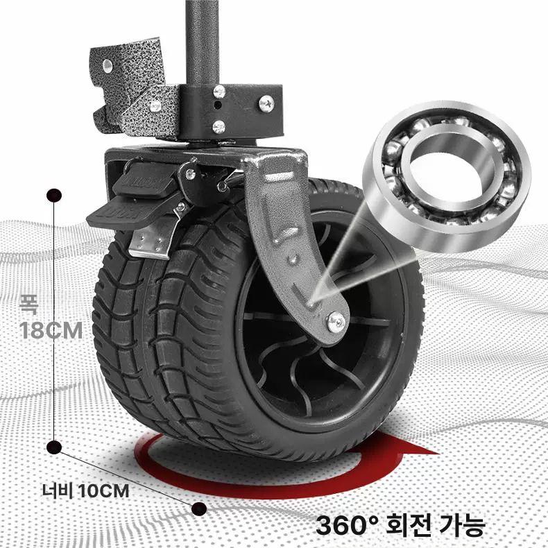 접이식 손수레 다용도 카트 플랫폼 바퀴달린 핸드카트 레드+더블브레이크 - 상세 이미지 2