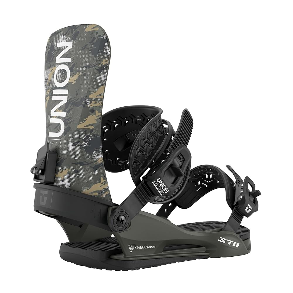 Union STR 남성용 스노우보드 바인딩, 미디엄 카모, Medium Black 25 - 상세 이미지 3