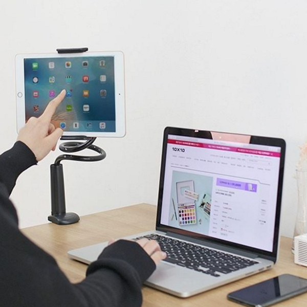 자바라 스마트폰거치대 침대 휴대폰거치대 태블릿거치대 자유 조절 - 상품 이미지
