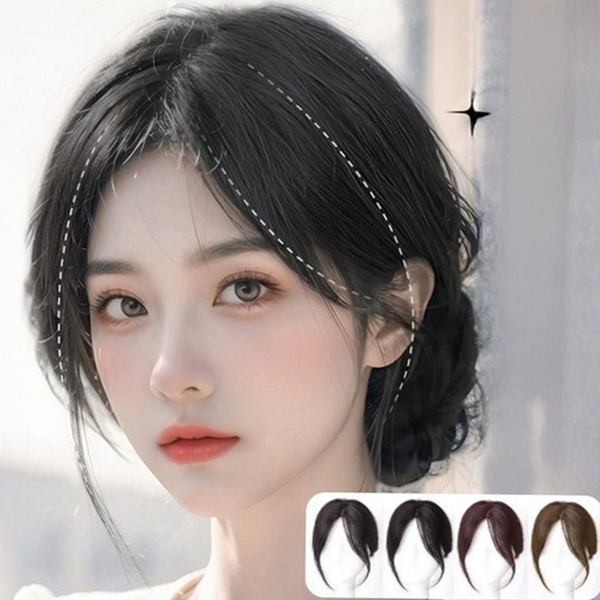 원터치 여성 부분 가발 헤어라인 여자 앞머리 가발 데일리 고열사 - 상세 이미지 2