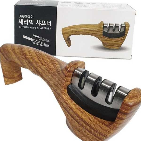 가정용 3종 칼갈이 세라믹 연마기 캠핑 주방 숫돌 안전 - 상품 이미지
