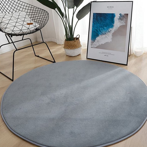 모던 원형 러그 북유럽 거실 러그 단모 침실 대형 매트