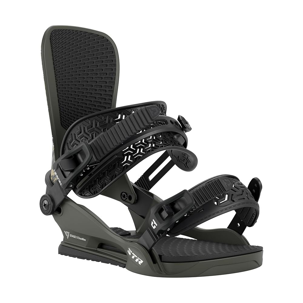 Union STR 남성용 스노우보드 바인딩, 미디엄 카모, Medium Black 25 - 상품 이미지