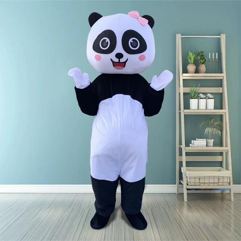 판다 코스프레 복장 동물탈 인형극 옷 팬더 이벤트 행사용 축제 동물 코스튬 인형탈 전신 탈 - 상세 이미지 4