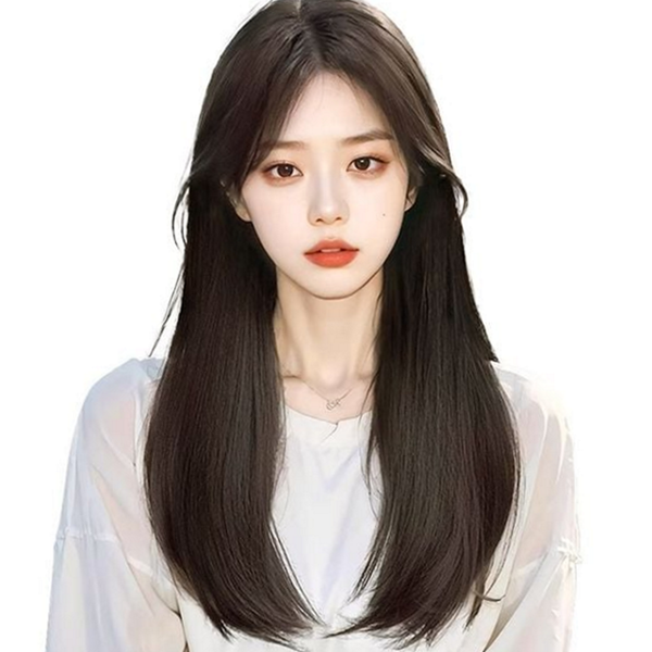 부분 여성 똑딱이 가발 볼륨 인모 정수리 가발 헤어 통가발 - 상품 이미지