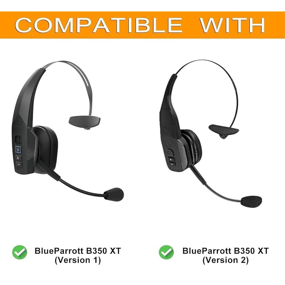 B350XT 이어 패드 4개 및 defean 마이크 B350-XT(B350XT XT) 폼 패브릭 (메시 교체용 BlueParrott - 믹스) 쿠션 B350 호환되는 VXI 헤드셋 - 상세 이미지 2