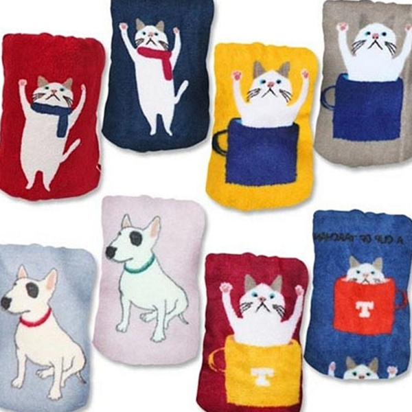 부드러운 동물 무릎 담요 고양이 애견 무릎 담요 사무실 겨울 - 상품 이미지