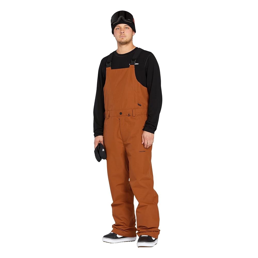 Volcom 남성용 V.co 스파르타 빕 캐러멜 스노우보드 S5 팬츠, 오버롤 Caramel S5 X-Small - 상품 이미지