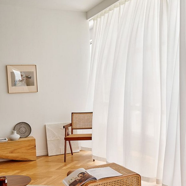 하늘하늘 쉬폰 커튼 화이트 거실 커튼 속커튼 사생활 침실 안방