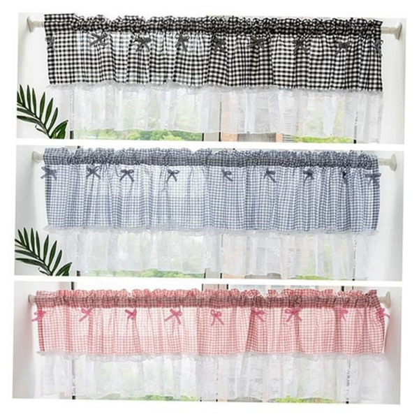 인테리어 주방 창문 커튼 레이스 미니 가림막 공간 분리