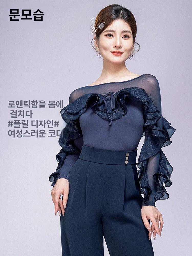 라인댄스 삼바 라인댄스복 원피스 공연 무용 - 상세 이미지 2