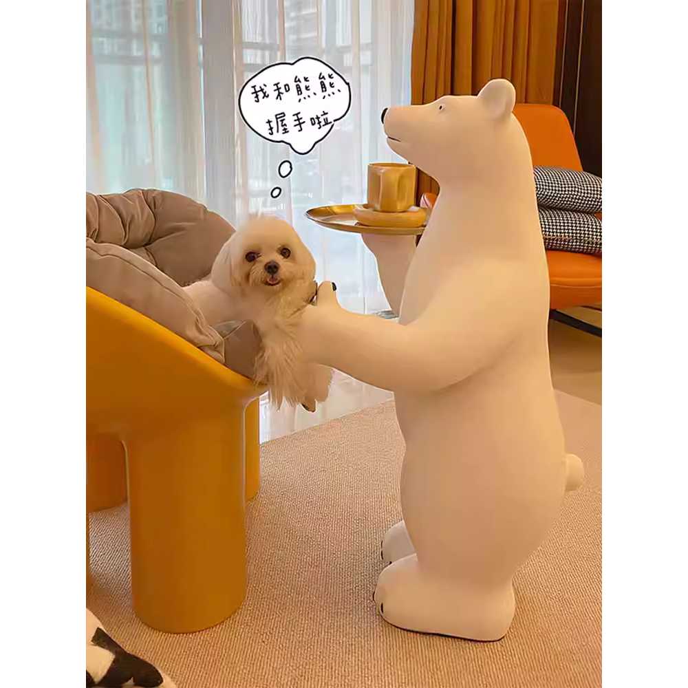 북극곰 테이블 거실 틈새 침대 수납 코너 현관트레이 이미지 6