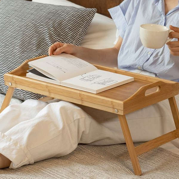 휴대용 접이식 침대 테이블 노트북 원목 베드 트레이 우드 좌식