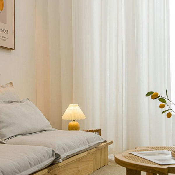 차르르 쉬폰 커튼 사계절 나비 주름 커튼 화이트 속커튼