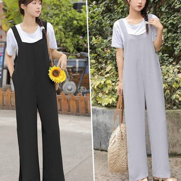 루즈핏 여성 점프 수트 와이드 여자 점프 수트 데일리 여름 - 상품 이미지