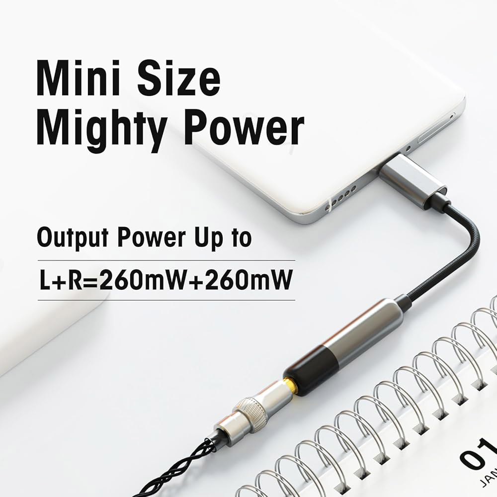 SHANLING UA MINI 휴대용 DAC 3.5mm 수 (블랙) 암 조명 고해상도 to 업그레이드된 앰프 C LED 타입 스마트폰/PC/노트북/플레이어용 오디오 USB 헤드폰 - 상세 이미지 3