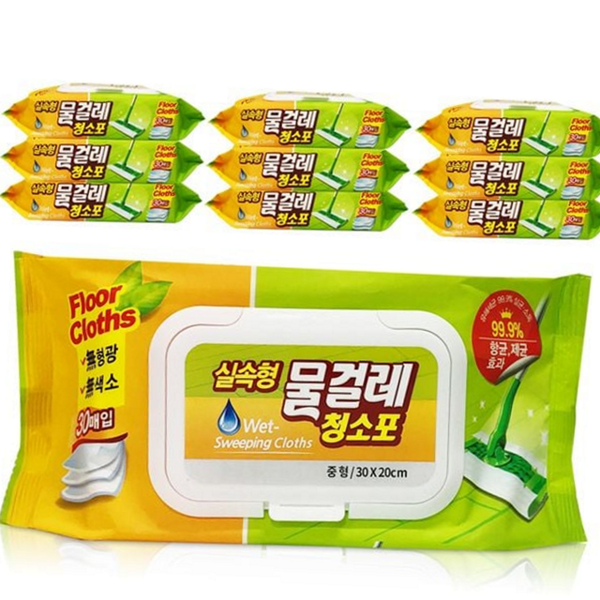 습식 물걸레 청소포 매직 일회용 물걸레 대용량 주방 바닥 - 상품 이미지