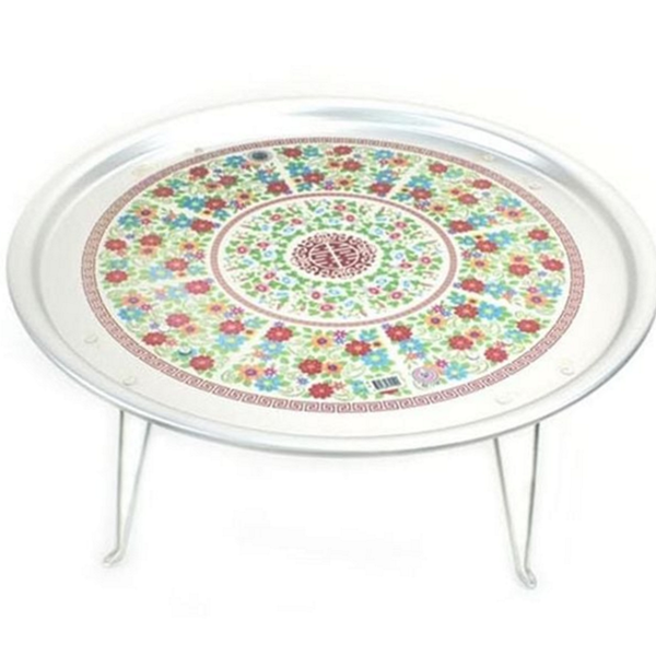 레트로 양은 밥상 미니 양은 찻상 알루미늄 다과 옛날 휴대용