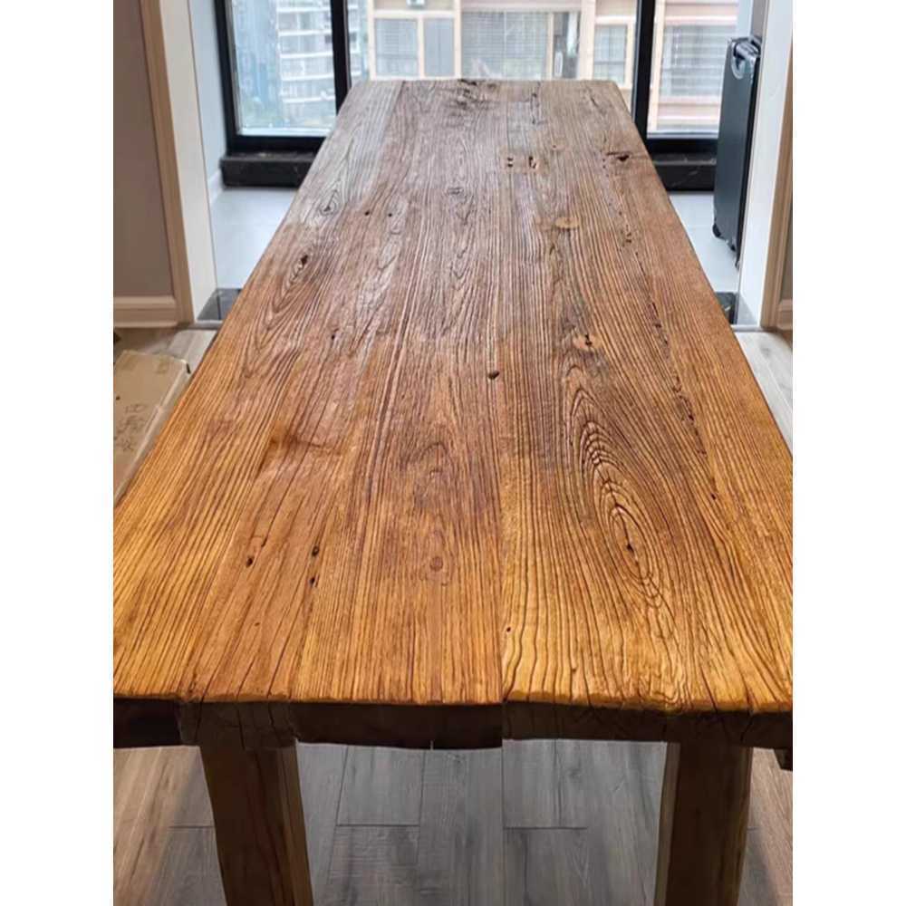 고재식탁 테이블 다이닝 고재목 상판 우드 골동품 120cm - 상품 이미지