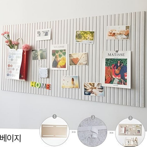 공간활용 부착식 게시판 벽걸이 펠트 게시판 인테리어 사무용 - 상품 이미지