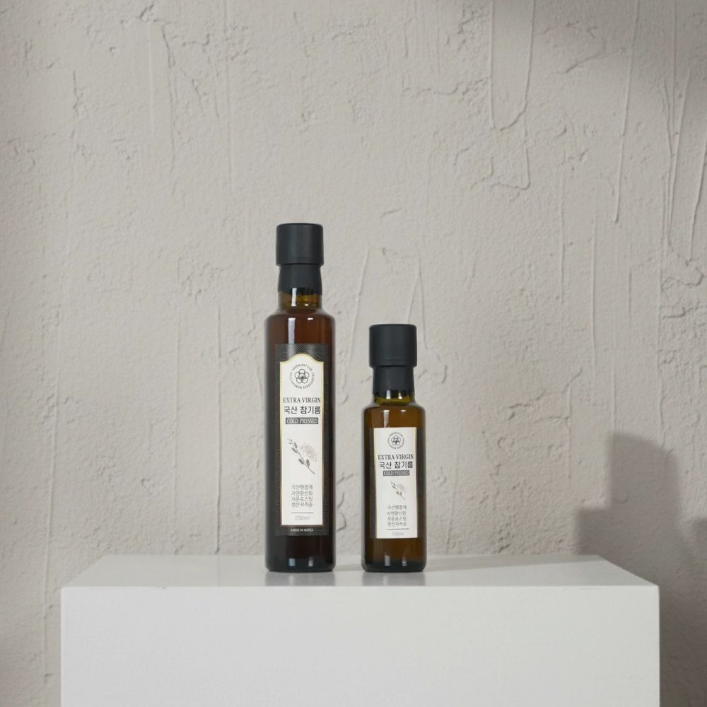 그린잇랩 국산 저온압착 참기름 햇 참깨 저온공정 아기 참기름 120ml - 상세 이미지 5